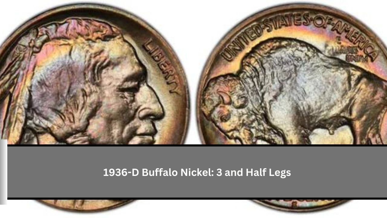 1936-D Buffalo Nickel: 3 and Half Legs